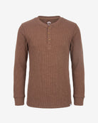 Brown Craftsman Thermal Henley — front