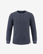 Washed Indigo Craftsman Thermal Henley — front