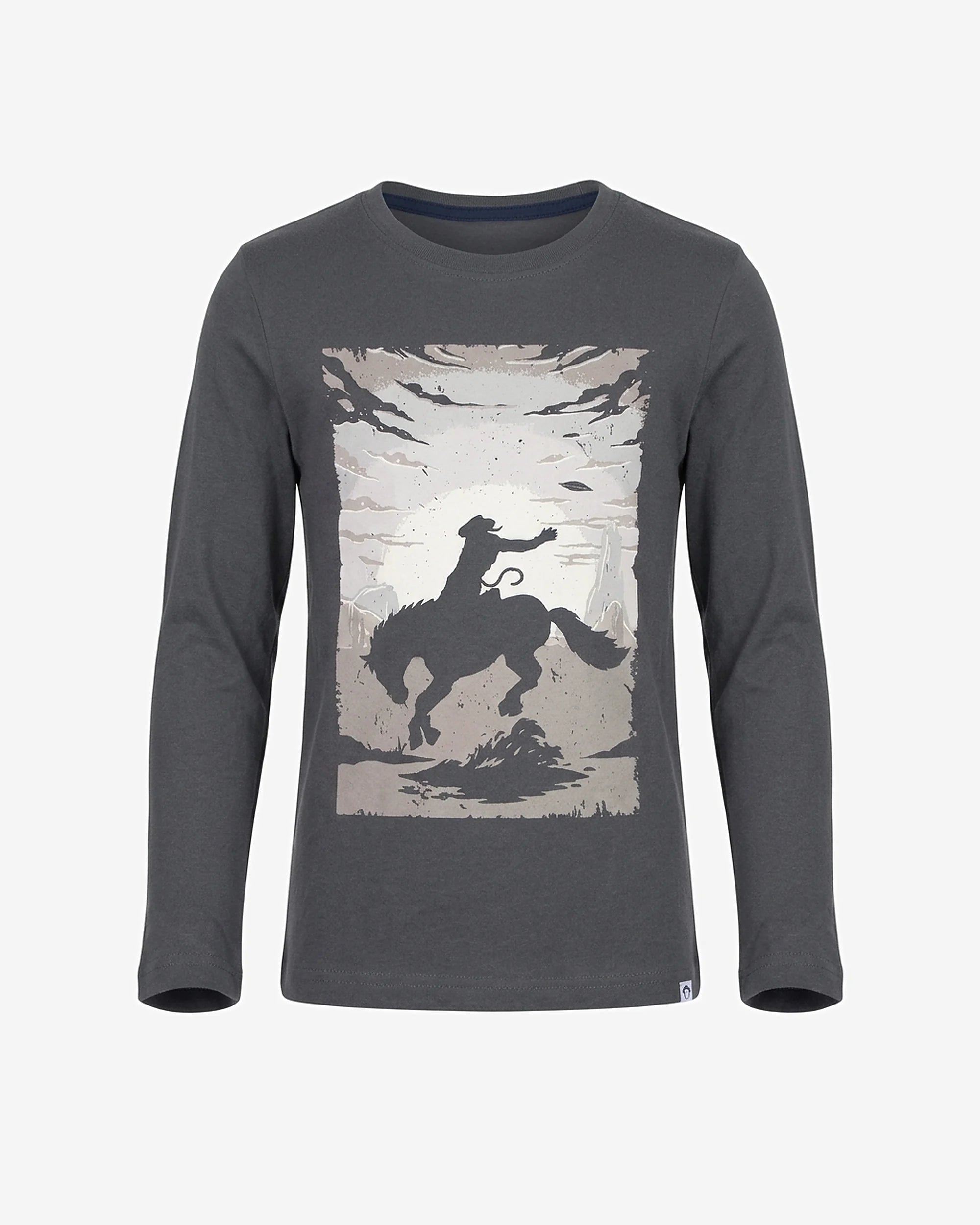 Vintage Cowboy Graphic Long Sleeve Tee — front