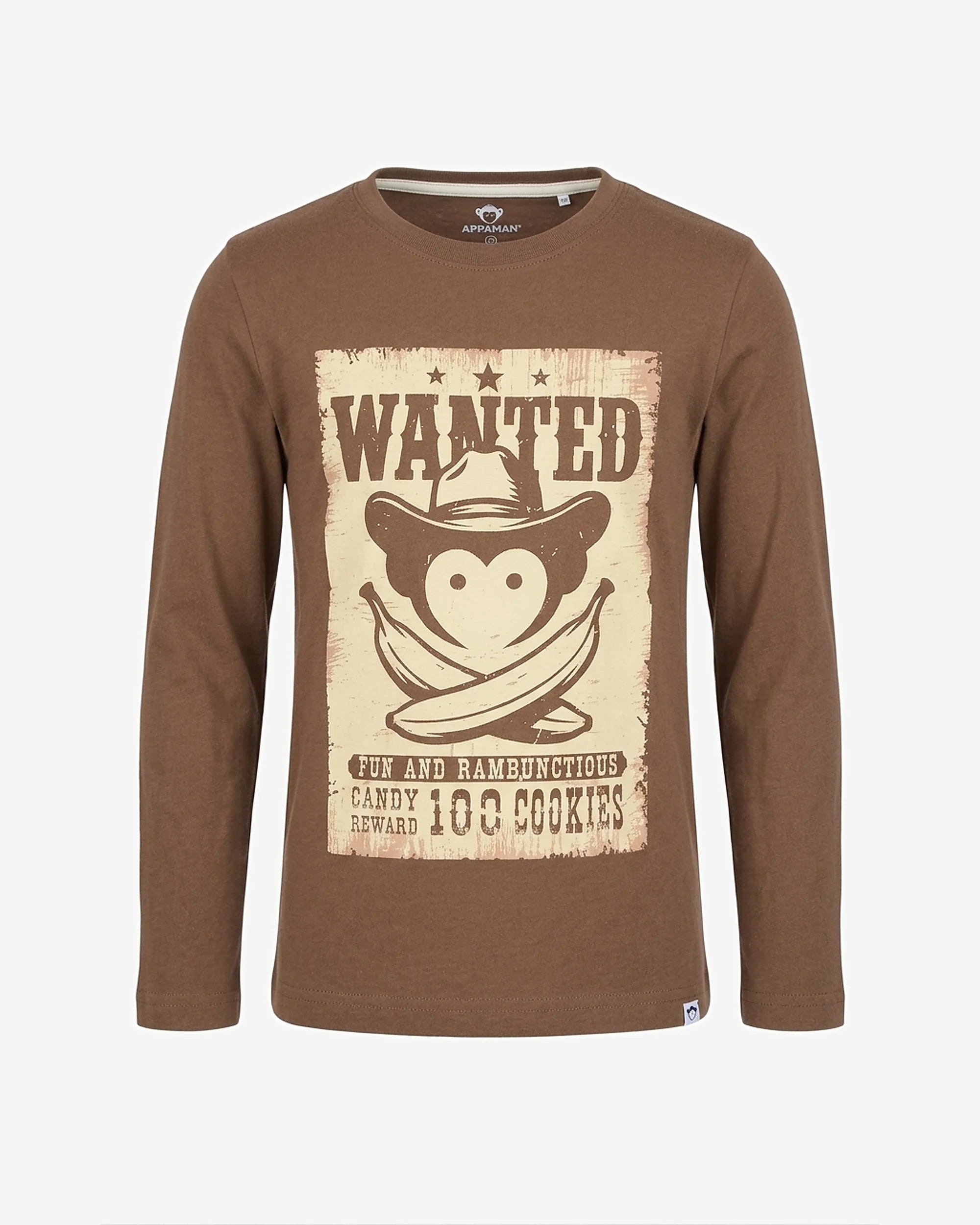 Wanted Poster Graphic Long Sleeve Tee — front