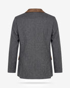Earth Brown Houndstooth Club Jacket — back