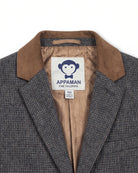 Earth Brown Houndstooth Club Jacket — detail1