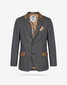 Earth Brown Houndstooth Club Jacket — front