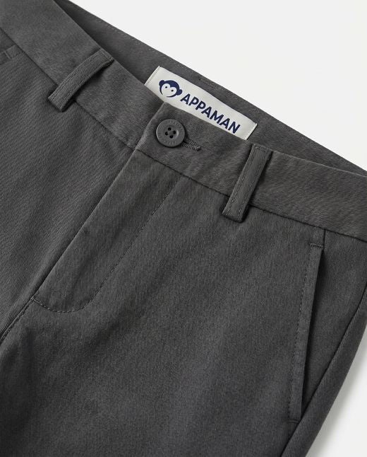 Gray pants with a visible Appaman label on a white background