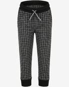 Black Houndstooth Rest Day Sweatpants — front