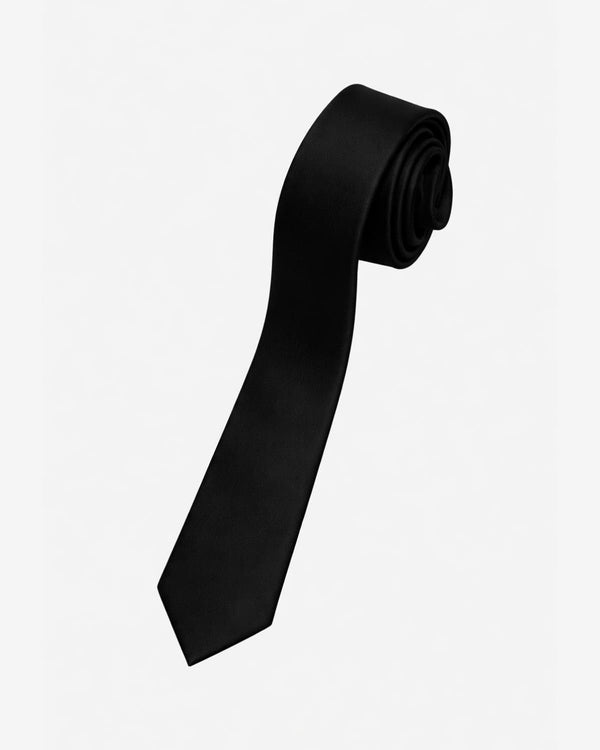 Black tie on a white background