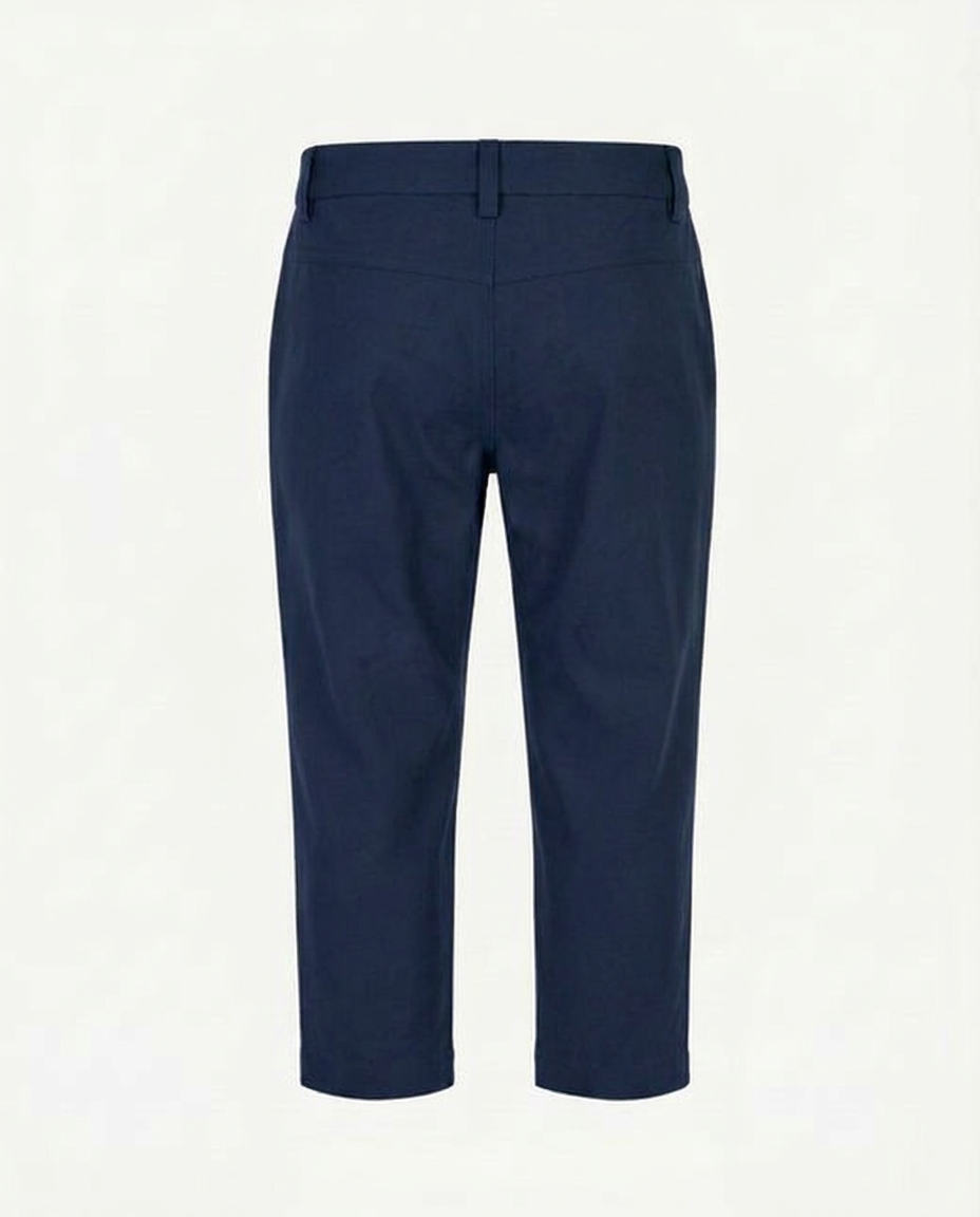 Navy blue pants on a white background