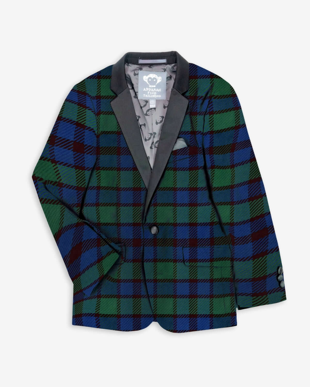 Appaman Kids Appaman Green Velvet Blazer Boy's Single Breasted