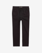 Black Everyday Stretch Pants for kids featuring stretchy fabric and functional drawstring.