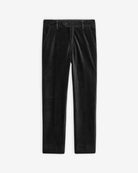 Black Velvet Suit Pants displayed front view on white background, perfect for a sophisticated outfit.