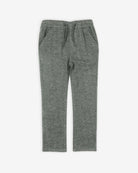 Charcoal Herringbone Everyday Stretch Pants for kids, featuring drawstring and pockets, perfect for all-day comfort.