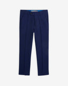 Estate Blue Linen Stretchy Suit Pant displayed, showcasing tailored design and sleek modern fit.