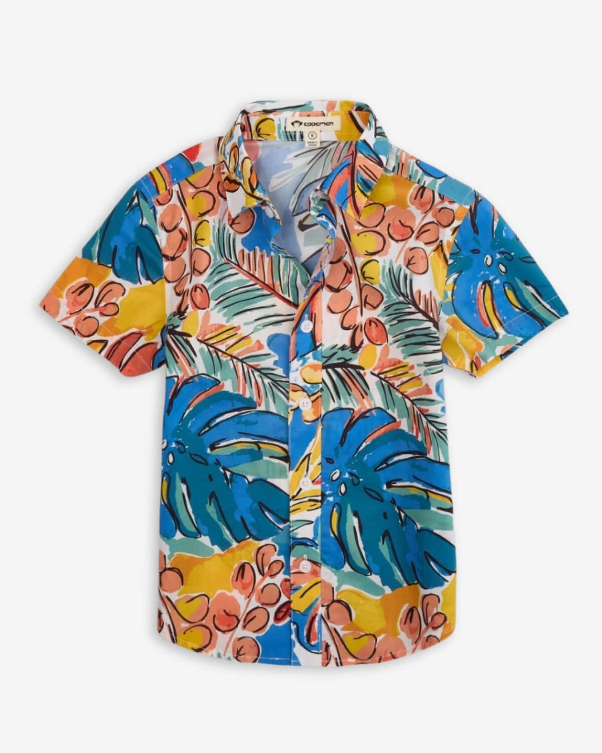 Appaman Boys' Day Party Shirt - Little Kid, Big Kid - Multi - Size 14 - Artist Flora Appaman Boys' Day Party Shirt - Little Kid, Big Kid - Multi - Size 14 - Artist Flora