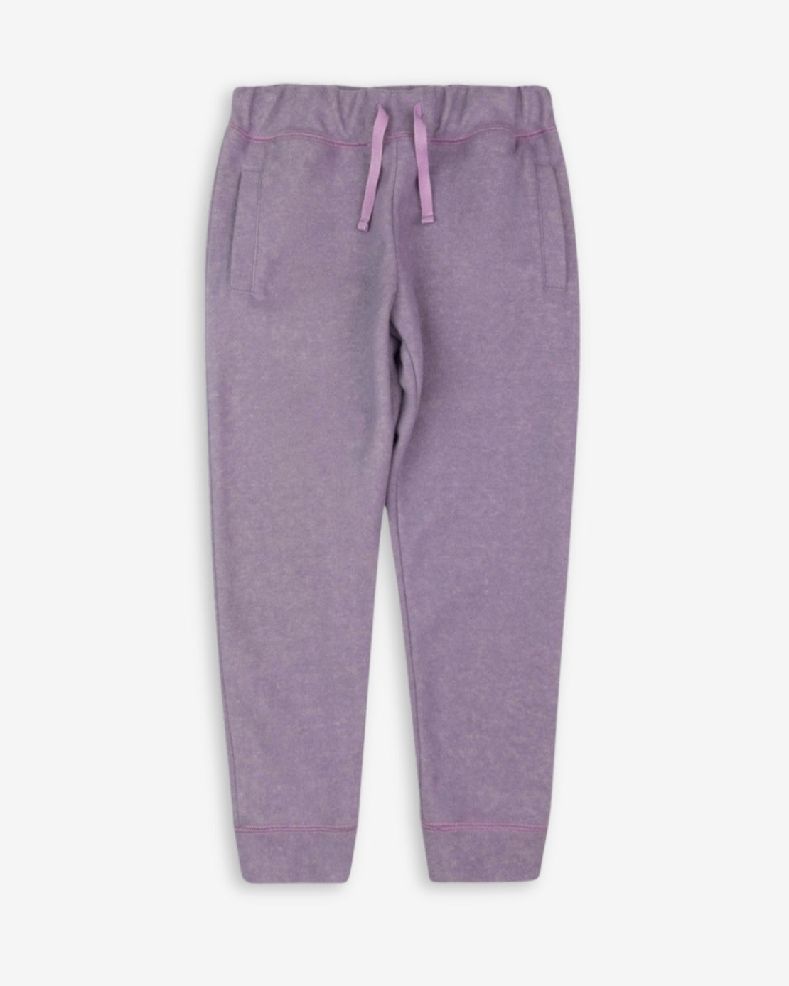 a purple sweatpants with a drawstring