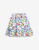 Floral Garden Flare Skort featuring a vibrant floral print and ruffle hem, perfect for spring adventures.