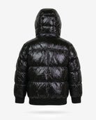 Black Glitter Puffy Coat — back