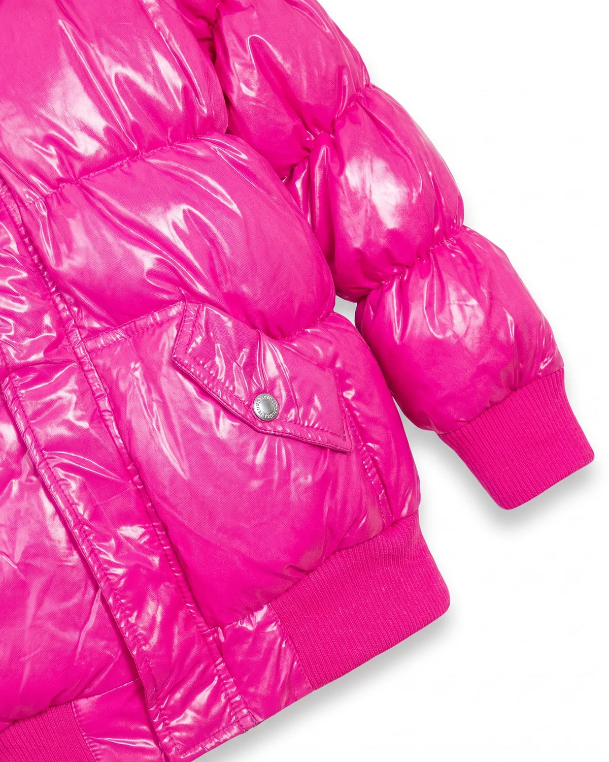 Pink Glitter Puffy Coat — detail2