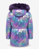 Alexandrite Middie Puffer Coat — back