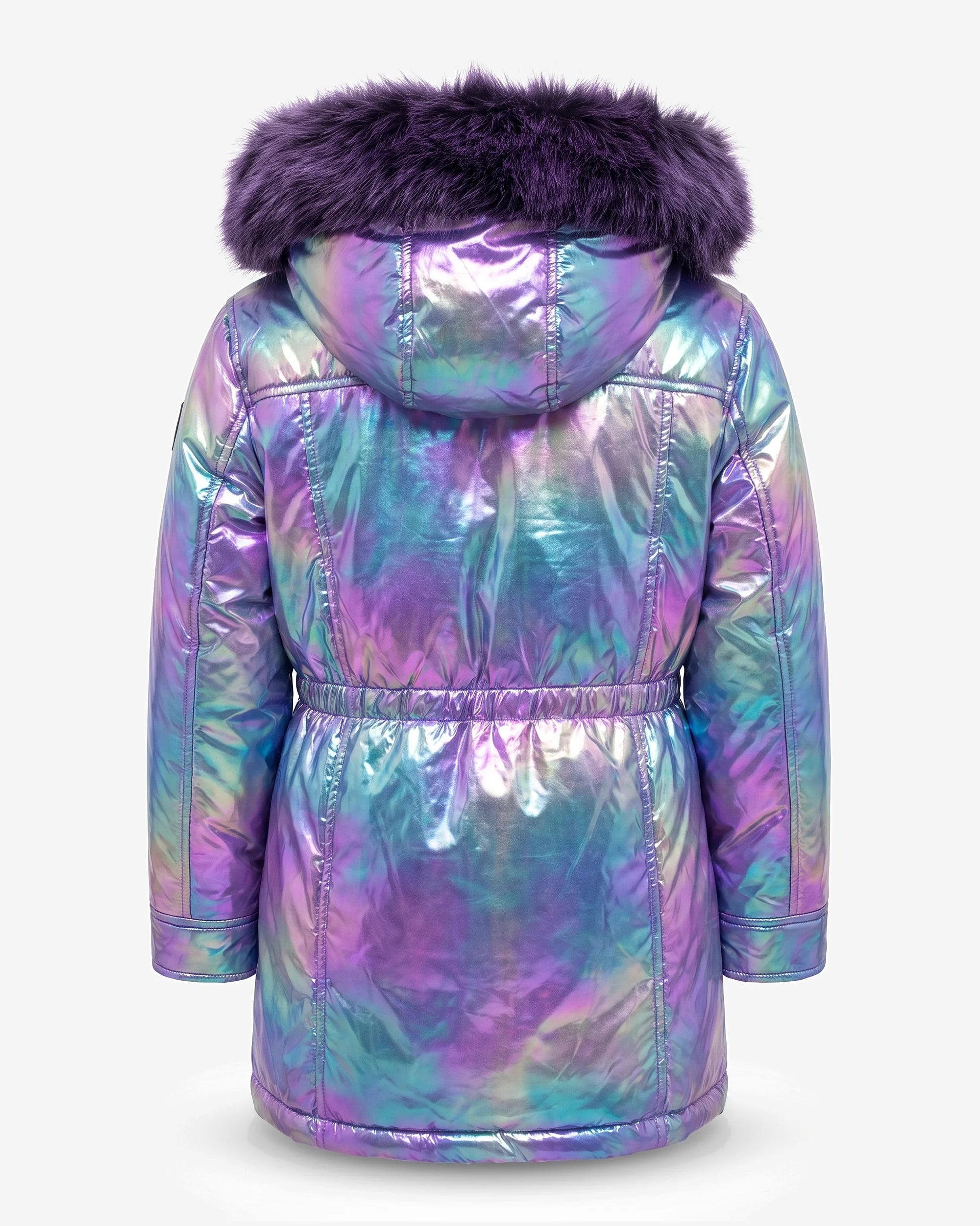 Alexandrite Middie Puffer Coat — back