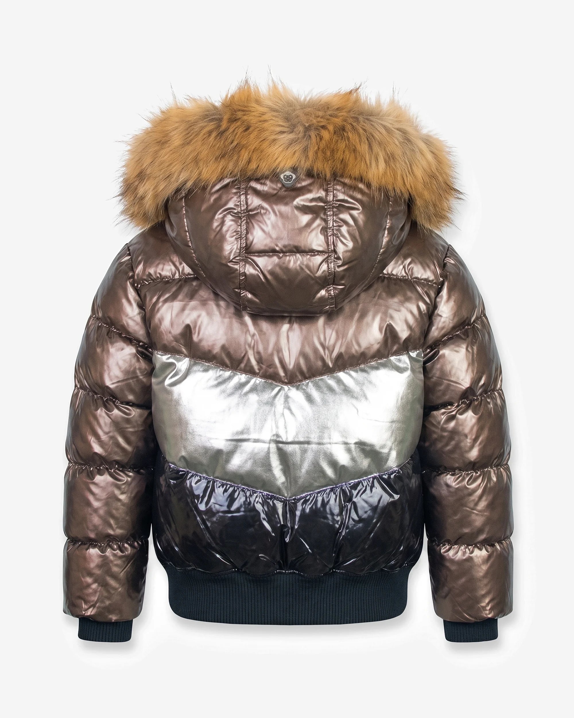 Copper Kylie Puffer Coat — back