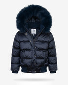 Sapphire Glow Kyla Puffer Coat — front