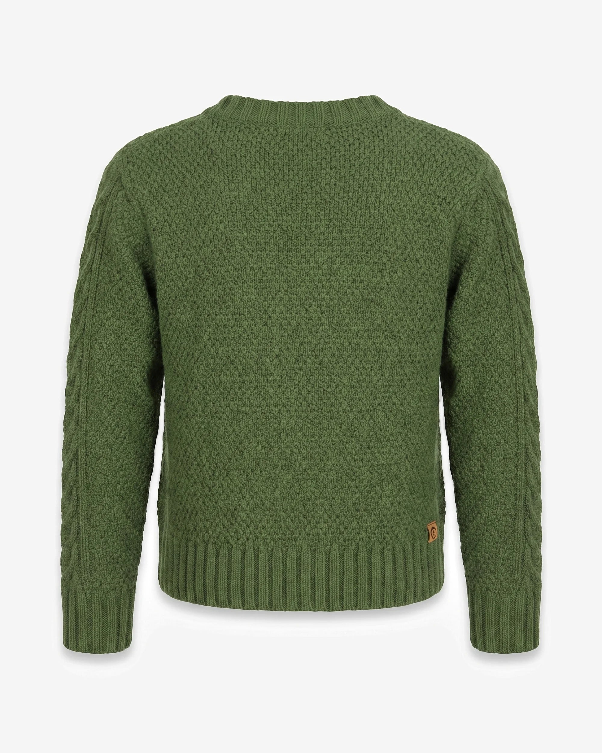 Moss Cait Cable Cardigan — back