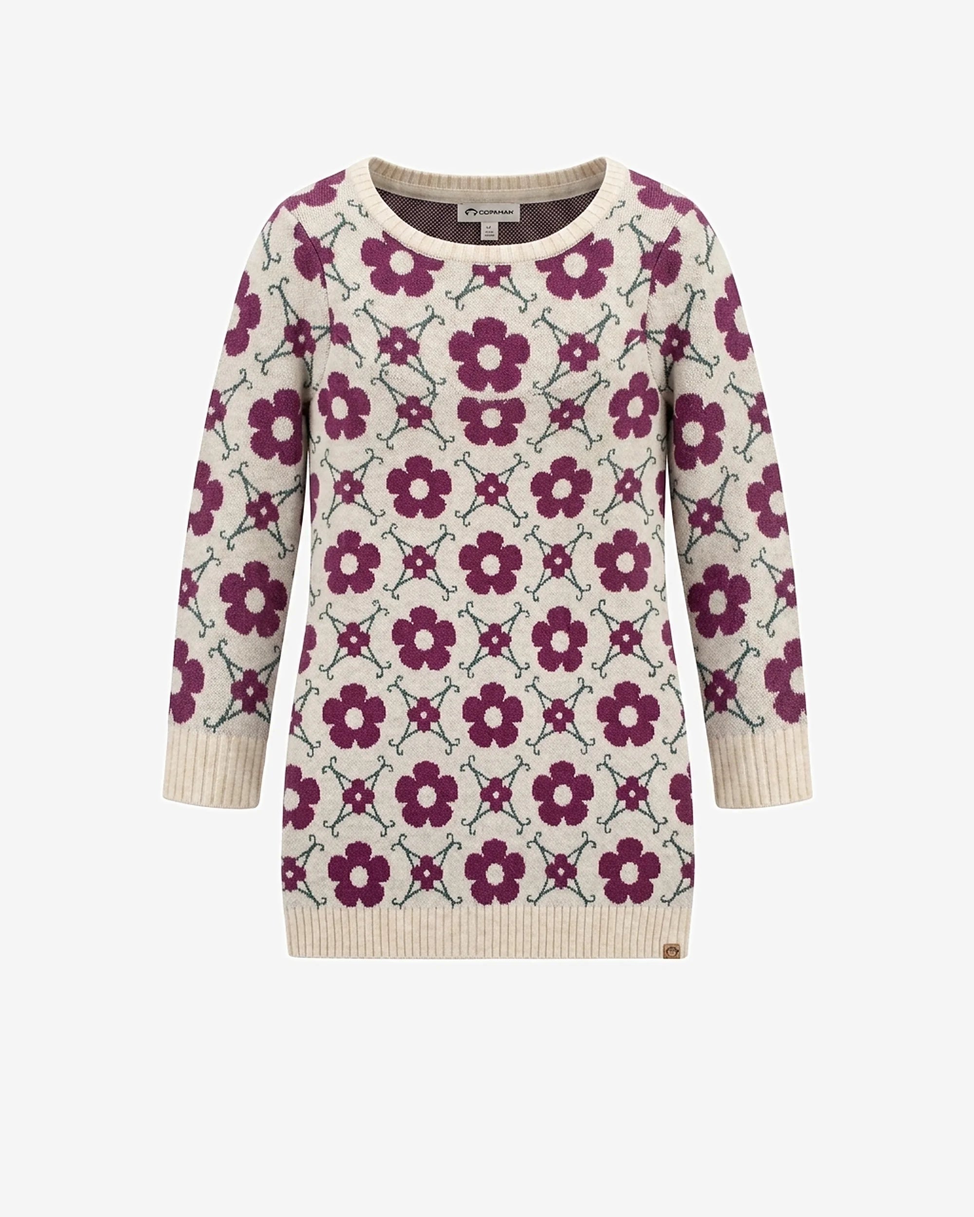 Beige Maya Sweater Dress — front