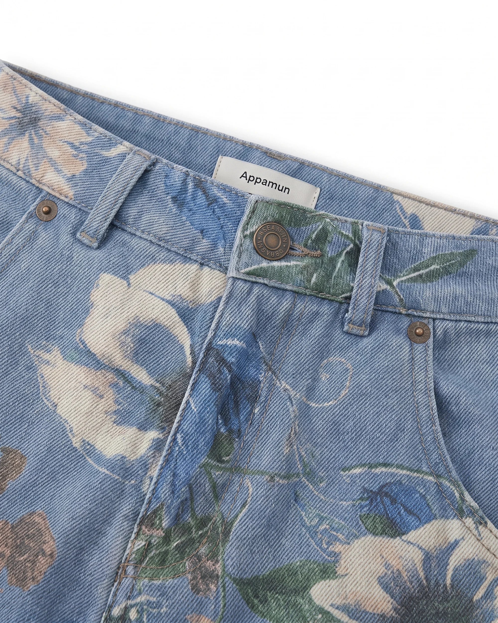 Floral Denim Wide Leg Jeans — detail1
