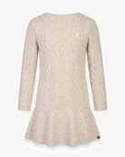 Cream Fisherman Sweater Dress — back