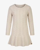 Cream Fisherman Sweater Dress — front