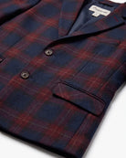 Navy/Cranberry Plaid Stretchy Mod Suit — detail2