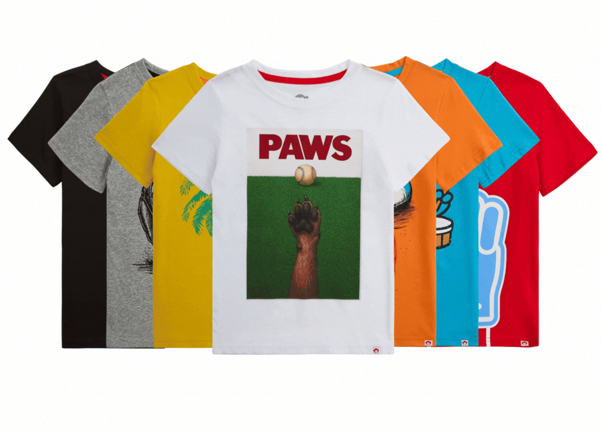 collection of graphic tees