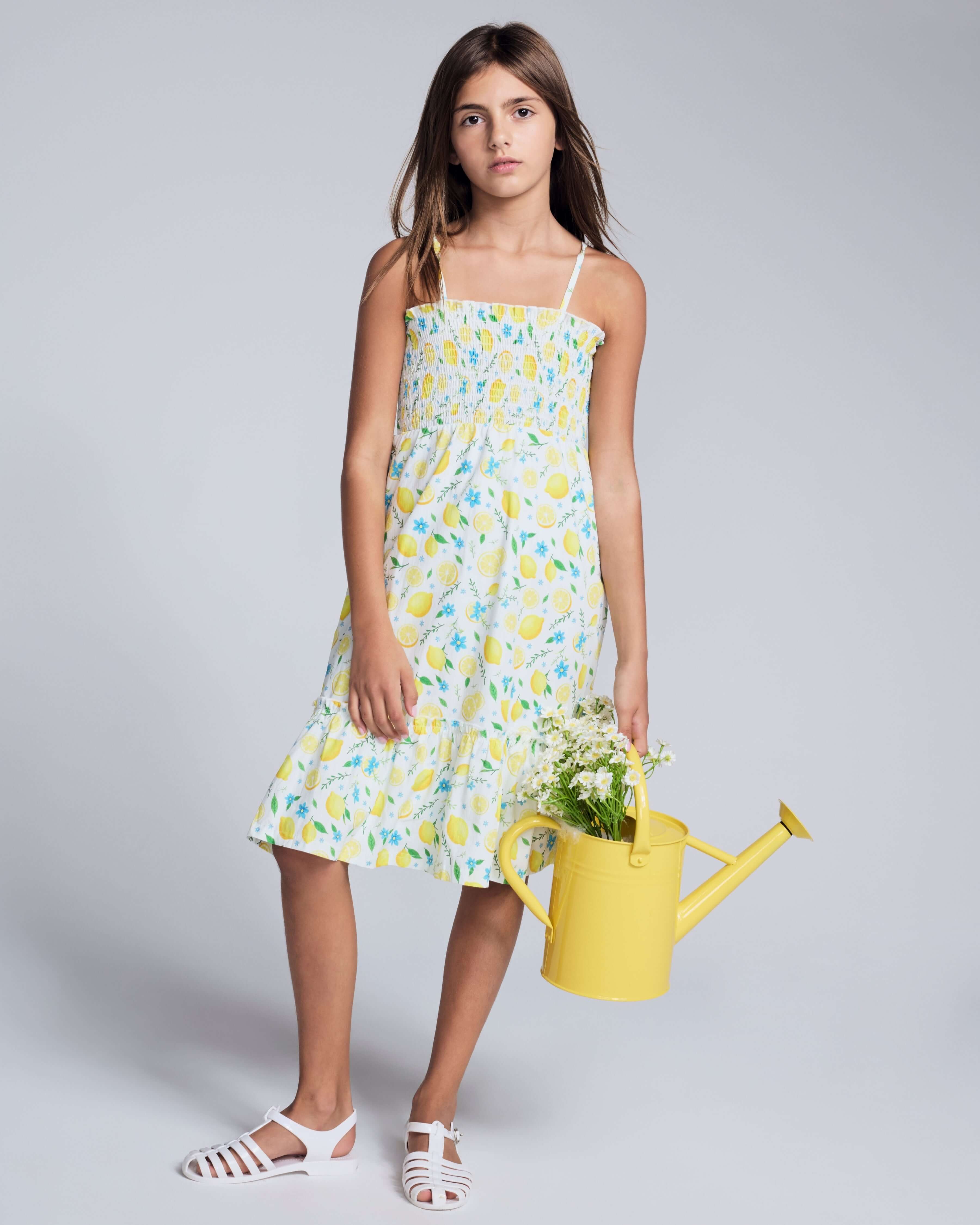 Girls Lemon Ruffle Dress | Appaman