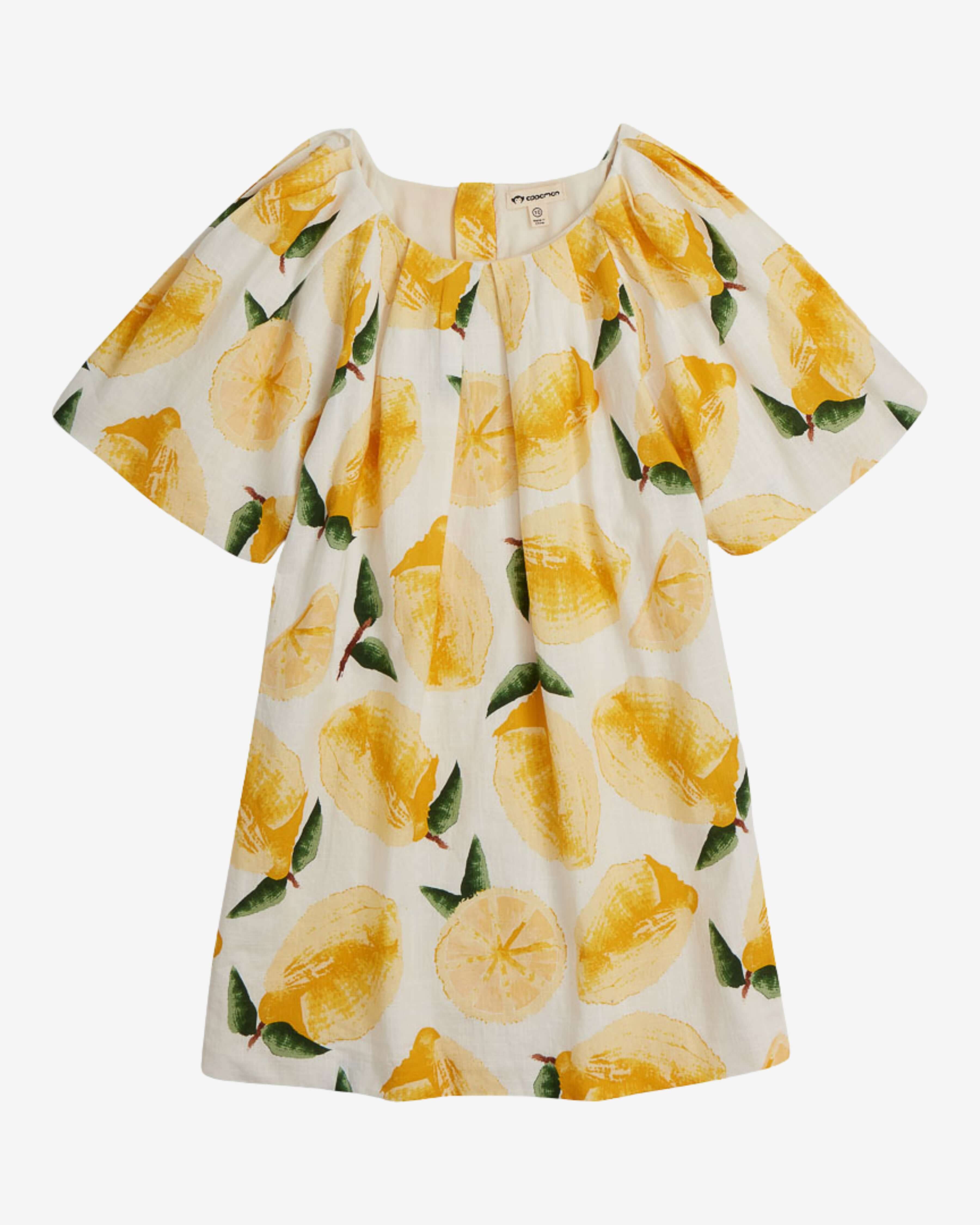 Lemons Puff Dress | Girls | Kids | Size 14