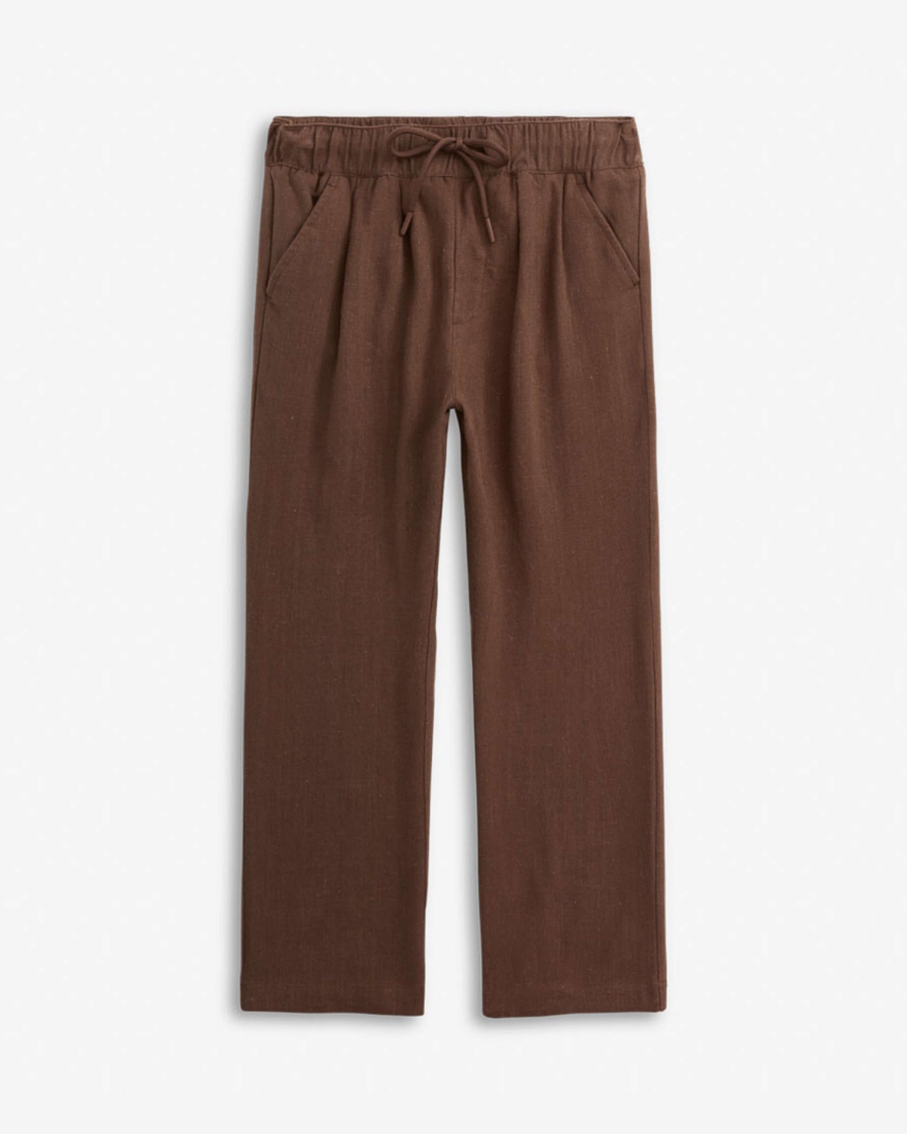 Brown Linen Resort Pants