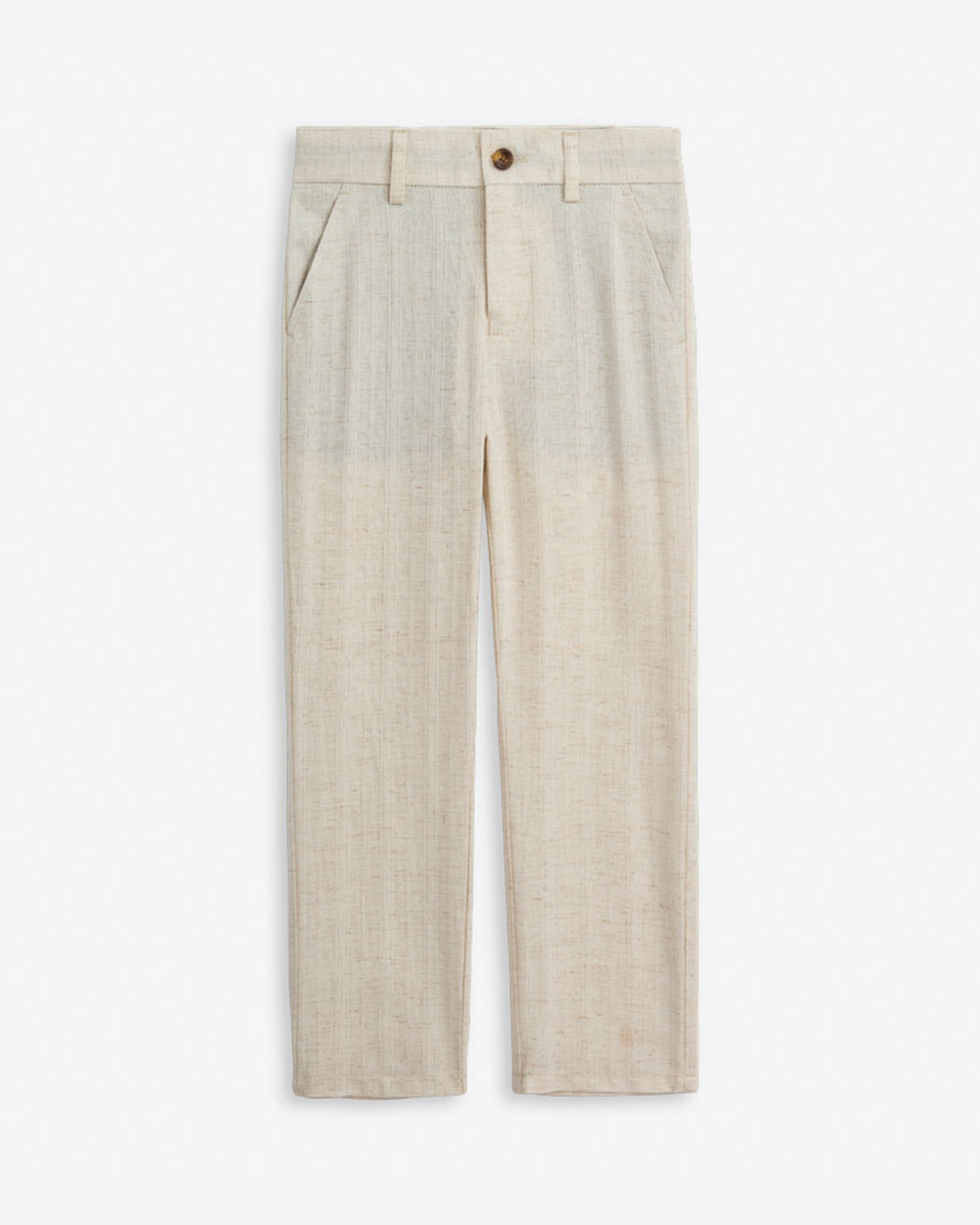 Linen Ivory Beach Pant, lightweight and breathable pants ideal for summer events and vacations.
