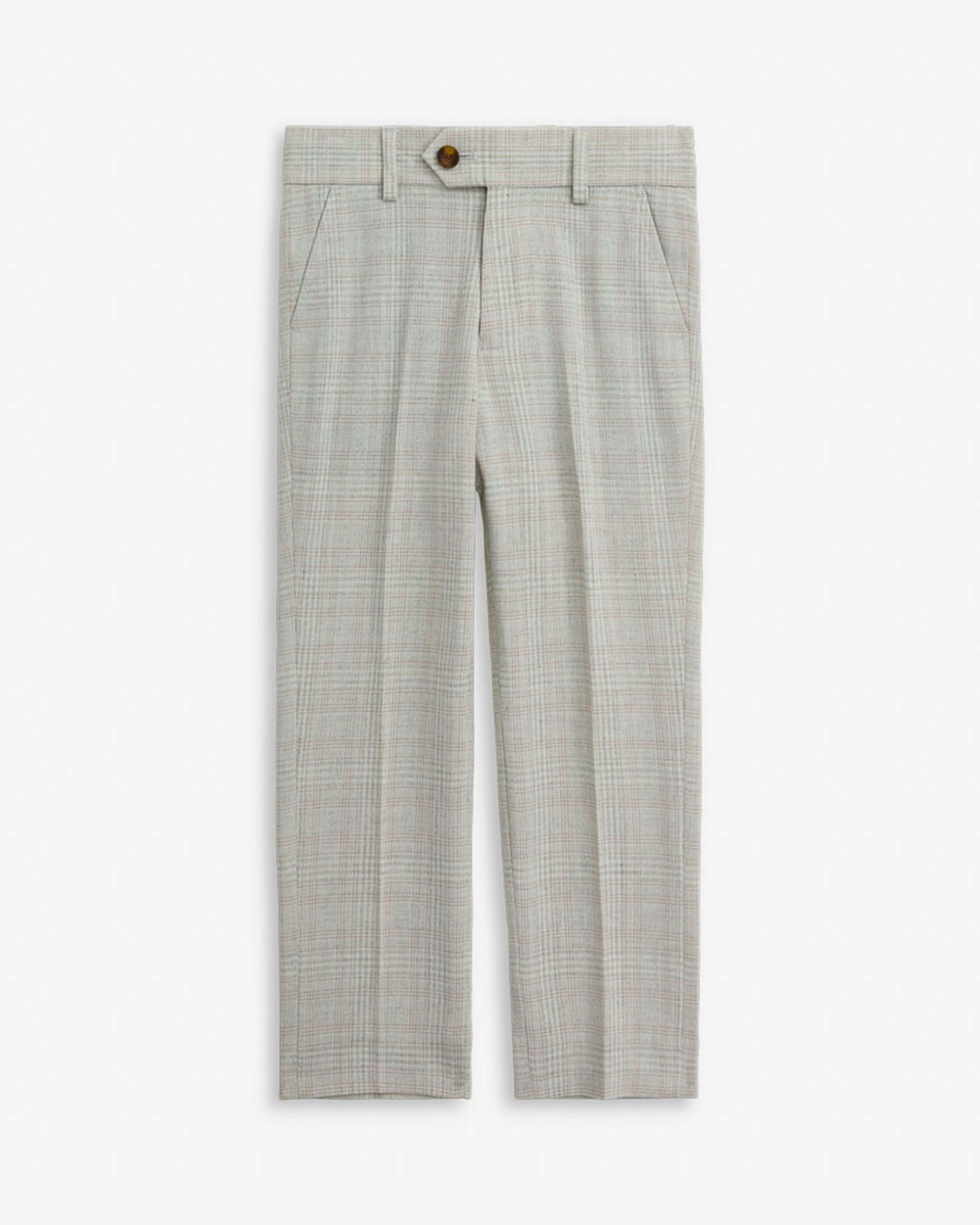 light grey plaid dress pants Athletic Fit Stretch Suit Pants