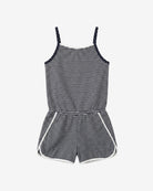Striped romper on a white background