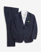 Peacoat Stretchy Mod Suit for boys featuring a lined jacket and skinny-leg pants, perfect for special occasions.