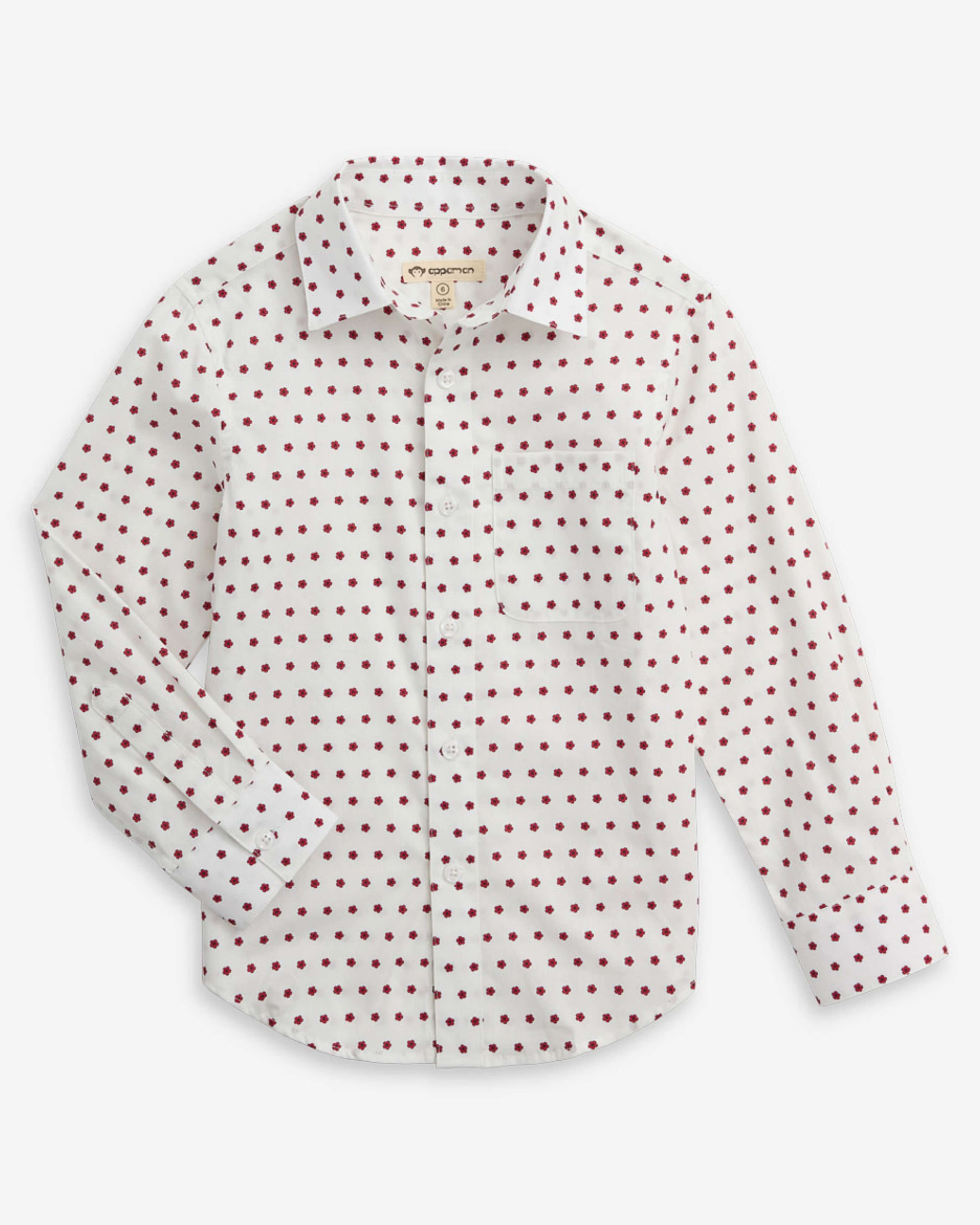 Boys White and Red Button Down | Appaman