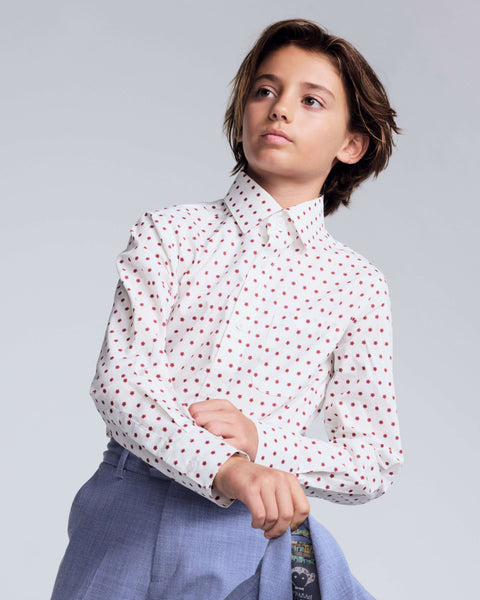 Red Hibiscus Standard Button Down Shirt Red Hibiscus / 6
