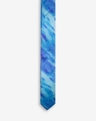Silk Fish School Tie in blue with playful fish pattern for kids' formal wear.