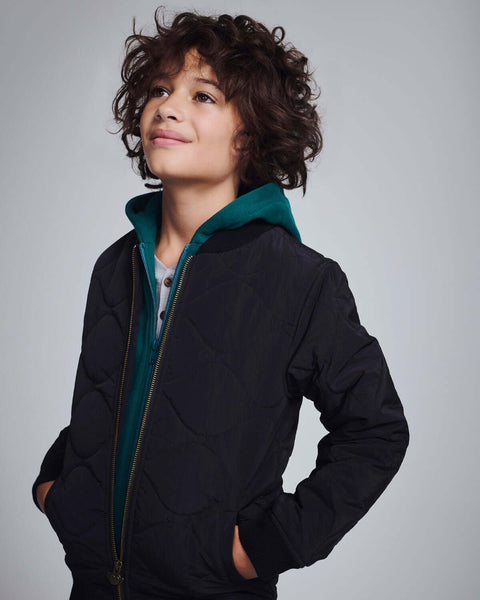 Boys Black Bomber Jacket | Appaman