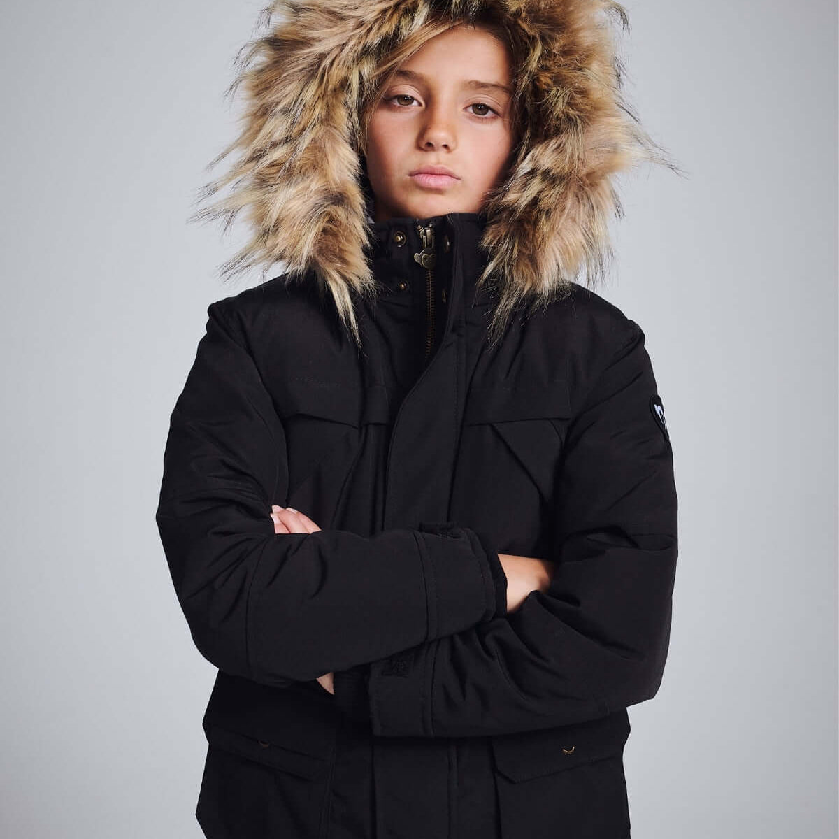 Boys Long Black Winter Coat | Appaman