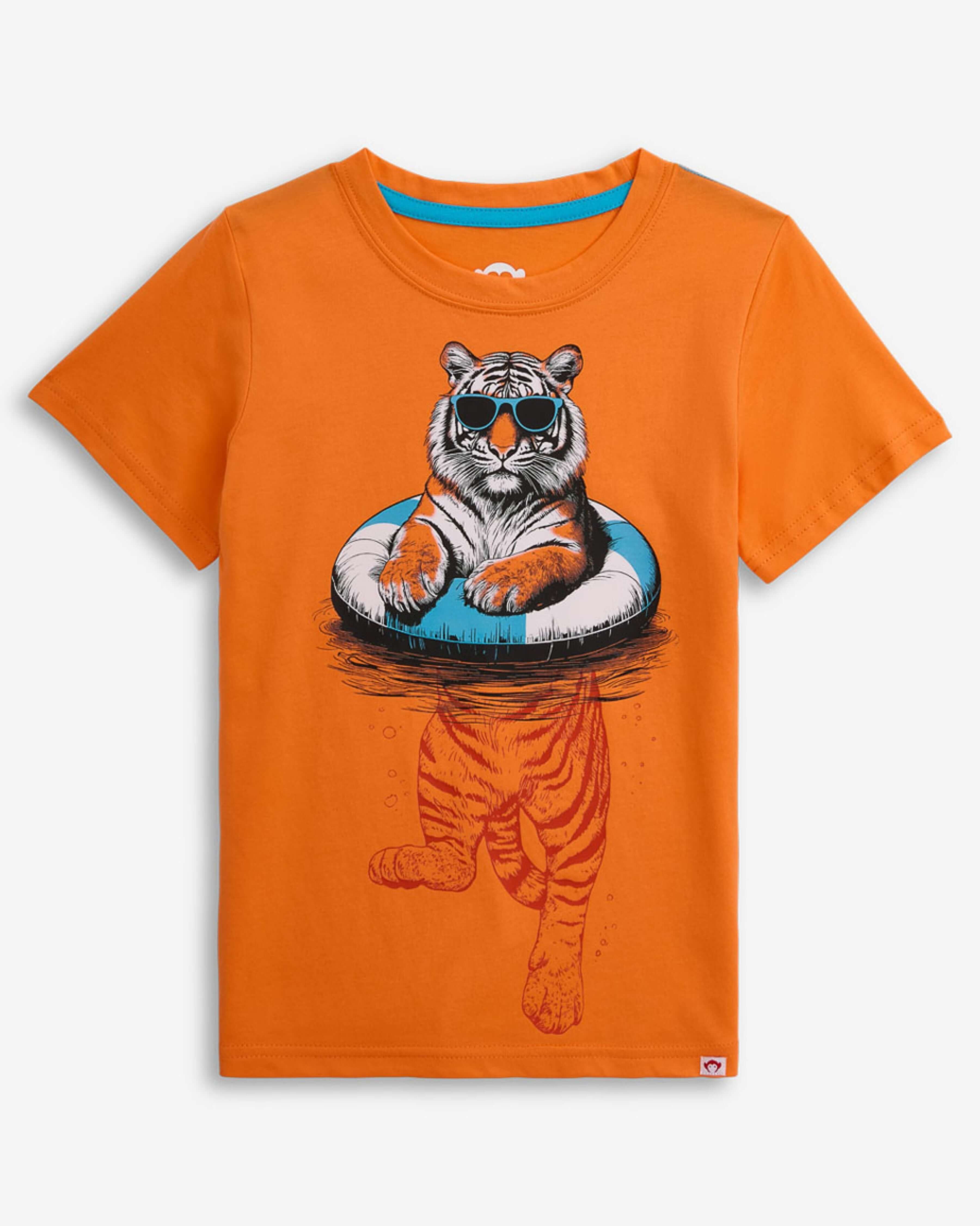 Boys Orange Short Sleeve Graphic Tee | Appaman display picture 1