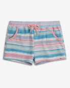 Wave Stripe Majorca Short in pastel colors with drawstring waist and functional pockets.
