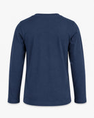 Appaman boys' cowboy bull graphic tee navy, back view.
