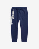 Washed Navy Bolt Sidewalk Sweatpants featuring a trendy lightning bolt design and comfortable fit.