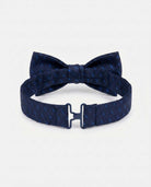 Electric Blue Bow Tie featuring pre-tied design and adjustable neck strap for stylish boys.