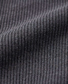 Close-up of the fabric texture used in Charcoal Wide Leg Sweatpants, showcasing soft fleece and ribbed design.